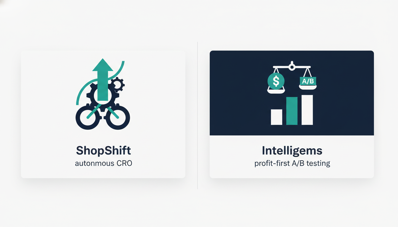 Illustration for: ShopShift vs Intelligems — autonomous CRO vs profit-first A/B testing